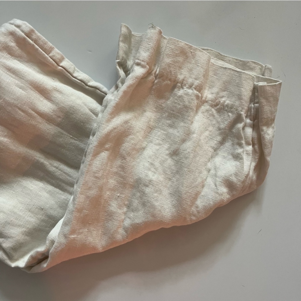 & Other Stories • 100% Linen Pleated Cream Trousers Pants - Picture 2 of 6